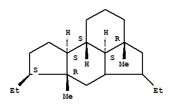 Molecular Structure of 117527-81-8 (1H-Cyclopent[e]acenaphthylene,5,7-diethyltetradecahydro-3a,6a-dimethyl-, (3aR,6aR,7S,9aS,9bR,9cS)-)