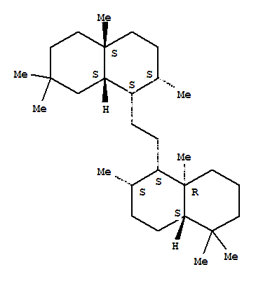 Molecular Structure of 117527-86-3 (Naphthalene,5-[2-[(1S,2S,4aS,8aS)-decahydro-2,4a,7,7-tetramethyl-1-naphthalenyl]ethyl]decahydro-1,1,4a,6-tetramethyl-,(4aR,5S,6S,8aS)- (9CI))