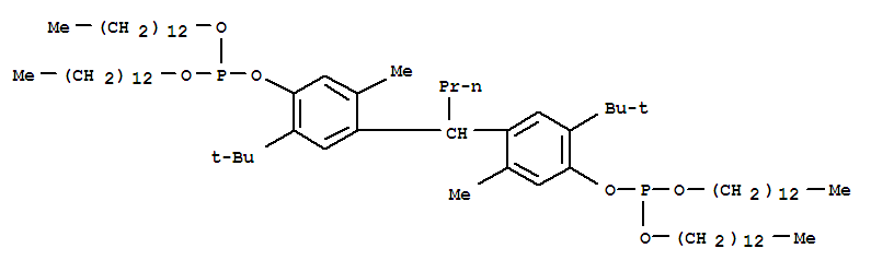 4-[1-(4-{[bis(tridecyloxy)phosphino]oxy}-5-isopropyl-2-methylphen Yl)-2-pentanyl]-5-methyl-2-(2-methyl-2-propanyl)phenyl Ditride