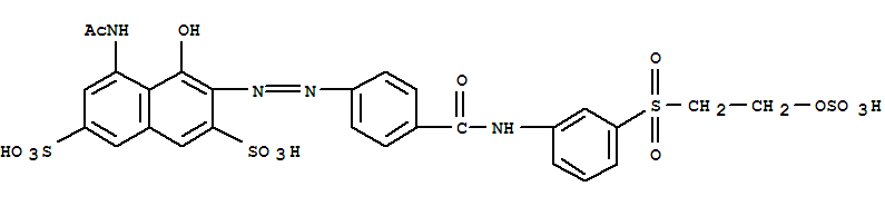 2,7-NAPHTHALENEDISULFONIC ACID 5-(ACETYLAMINO)-4-HYDROXY-3-[[4-[[[3-[[2-(SULFOOXY)ETHYL]SULFONYL]PHENYL]AMINO]CARBONYL]PHENYL]AZO]-
