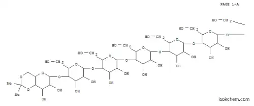Molecular Structure of 137637-68-4 (O-(4,6-O-Isopropylidene-alpha-glucopyranosyl)-(1-4)-(O-alpha-glucopyra nosyl-(1-4))(5)-O-alpha-glucopyranosyl-(1-2)-alpha-fructofuranoside)