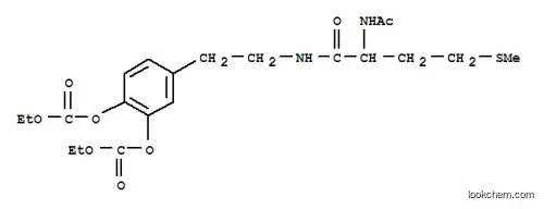 Molecular Structure of 143289-50-3 (Carbonic acid, 4-[2-[[2-(acetylamino)-4-(methylthio)-1-oxobutyl]amino]ethyl]-1,2-phenylene diethyl ester, (+-)-)