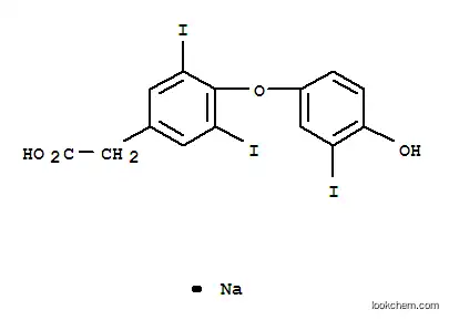 Molecular Structure of 1477-04-9 (sodium 4-(4-hydroxy-3-iodophenoxy)-3,5-diiodophenylacetate)