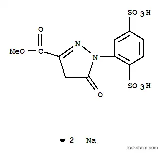 Molecular Structure of 155600-39-8 (1H-Pyrazole-3-carboxylic acid, 1-(2,5-disulfophenyl) -4,5-dihydro-5-oxo, 3-methyl ester, disodium salt)