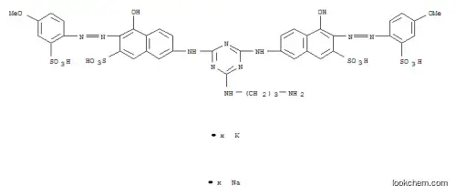 2-Naphthalenesulfonic acid, 7,7-6-(3-aminopropyl)amino-1,3,5-triazine-2,4-diyldiiminobis4-hydroxy-3-(4-methoxy-2-sulfophenyl)azo-, potassium sodium salt