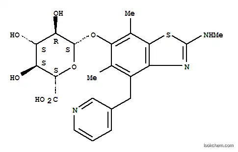 Molecular Structure of 157192-08-0 (-bta--D-Glucopyranosiduronic  acid,  5,7-dimethyl-2-(methylamino)-4-(3-pyridinylmethyl)-6-benzothiazolyl  (9CI))