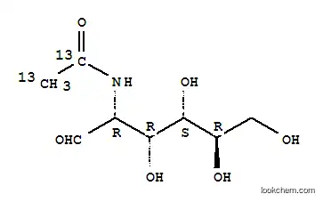 Molecular Structure of 157668-96-7 (2-[1,2-13C2]ACETAMIDO-2-DEOXY-D-GLUCOSE)