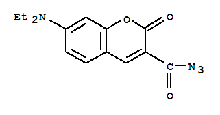 2H-1-Benzopyran-3-carbonylazide, 7-(diethylamino)-2-oxo-