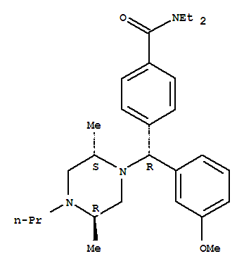 4-[(ALPHAR)-ALPHA-((2S,5R)-4-PROPYL-2,5-DEMETHYL-1-PIPERAZINYL)-3-METHOXYBENZYL]-N,N-DIETHYLBENZAMIDE
