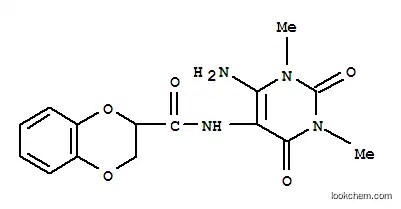 Molecular Structure of 166115-66-8 (1,4-Benzodioxin-2-carboxamide,  N-(6-amino-1,2,3,4-tetrahydro-1,3-dimethyl-2,4-dioxo-5-pyrimidinyl)-2,3-dihydro-)