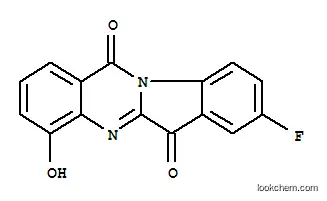 Molecular Structure of 169038-75-9 (Indolo[2,1-b]quinazoline-6,12-dione,  8-fluoro-4-hydroxy-)