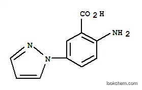 Molecular Structure of 169045-03-8 (Benzoic acid, 2-amino-5-(1H-pyrazol-1-yl)- (9CI))