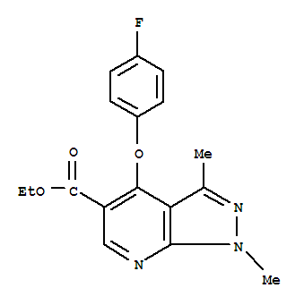 ETHYL 4-(4-FLUOROPHENOXY)-1,3-DIMETHYL-1H-PYRAZOLO[3,4-B]PYRIDINE-5-CARBOXYLATE  CAS NO.174842-35-4