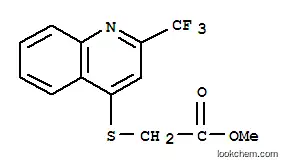 Molecular Structure of 175203-42-6 (Acetic acid,2-[[2-(trifluoromethyl)-4-quinolinyl]thio]-, methyl ester)
