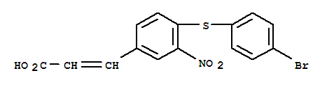 3-[4-[(Bromophenyl)thio]-3-nitrophenyl]acrylic acid