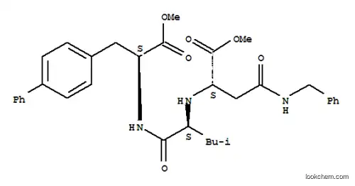Molecular Structure of 175422-84-1 (L-Alanine, 3-[1,1-biphenyl]-4-yl-N-[N-[1-(methoxycarbonyl)-3-oxo-3-[(phenylmethyl)amino]propyl]-L-leucyl]-, methyl ester, (S)- (9CI))