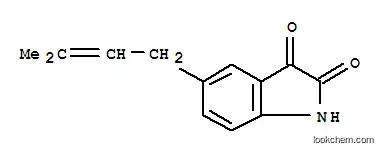 Molecular Structure of 177957-18-5 (1H-Indole-2,3-dione, 5-(3-methyl-2-butenyl)- (9CI))
