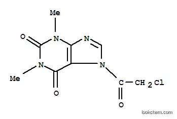 Molecular Structure of 179064-70-1 (1H-Purine-2,6-dione,  7-(chloroacetyl)-3,7-dihydro-1,3-dimethyl-  (9CI))