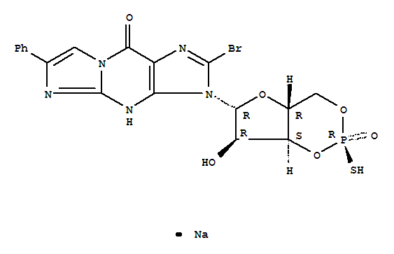 RP-8-BROMO-BETA-PHENYL-1,N2-ETHENOGUANOSINE 3',5'-CYCLIC MONOPHOSPHOROTHIOATE SODIUM SALT HYDRATE
