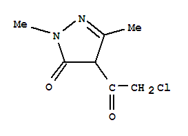3H-Pyrazol-3-one,4-(2-chloroacetyl)-2,4-dihydro-2,5-dimethyl-