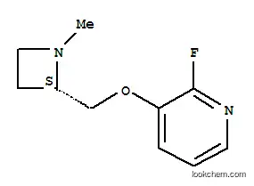 Molecular Structure of 186589-00-4 (Pyridine, 2-fluoro-3-[[(2S)-1-methyl-2-azetidinyl]methoxy]- (9CI))