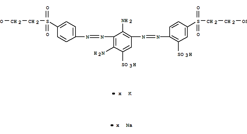 2,4-DIAMINO-3-[[4-[[2-(SULFOOXY)ETHYL]SULFONYL]PHENYL]AZO]-5-[[2-SULFO-4-[[2-(SULFOOXY)ETHYL]SULFONYL]PHENYL]AZO]-BENZENESULFONIC ACID POTASSIUM SODIUM SALT