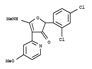 3(2H)-FURANONE,2-(2,4-DICHLOROPHENYL)-4-(4-METHOXY-PYRIDIN-2-YL)-5-(METHYLAMINO)-