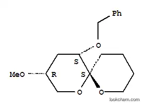 Molecular Structure of 191659-93-5 (1,7-Dioxaspiro5.5undecane, 3-methoxy-5-(phenylmethoxy)-, (3.alpha.,5.alpha.,6.beta.)-)