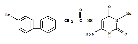 1,1-BIPHENYL]-4-ACETAMIDE,N-(4-AMINO-1,2,3,6-TETRAHYDRO-1-METHYL-2,6-DIOXO-PYRIMIDIN-5-YL)-4-BROMO-CAS