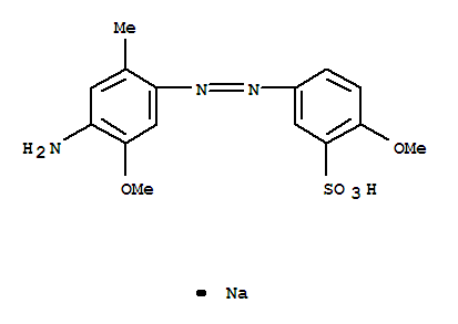 Benzenesulfonic acid,5-[2-(4-amino-5-methoxy-2-methylphenyl)diazenyl]-2-methoxy-, sodium salt (1:1)