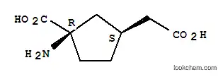 Molecular Structure of 194785-80-3 (Cyclopentaneacetic acid, 3-amino-3-carboxy-, (1S-cis)- (9CI))