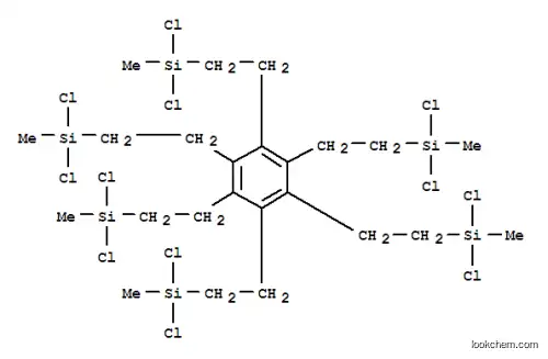 Molecular Structure of 194933-15-8 (1,2,3,4,5,6-HEXAKIS[2-(METHYLDICHLOROSILYL)ETHYL]BENZENE)