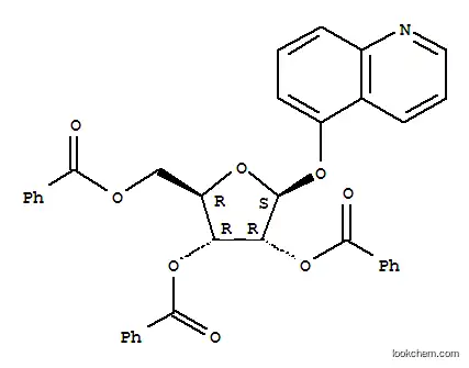Molecular Structure of 195386-01-7 (.beta.-D-Ribofuranoside, 5-quinolinyl, 2,3,5-tribenzoate)
