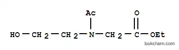 Molecular Structure of 214709-54-3 (Glycine,  N-acetyl-N-(2-hydroxyethyl)-,  ethyl  ester)