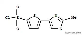 Molecular Structure of 215434-25-6 (5-(2-METHYL-1,3-THIAZOL-4-YL)THIOPHENE-2-SULFONYL CHLORIDE)