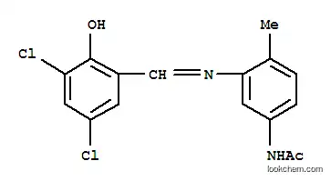 Molecular Structure of 216502-34-0 (N1-(3-[(3,5-DICHLORO-2-HYDROXYBENZYLIDENE)AMINO]-4-METHYLPHENYL)ACETAMIDE)