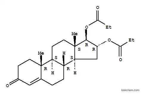 Molecular Structure of 22204-52-0 (3-oxoandrost-4-ene-16,17-diyl dipropanoate)