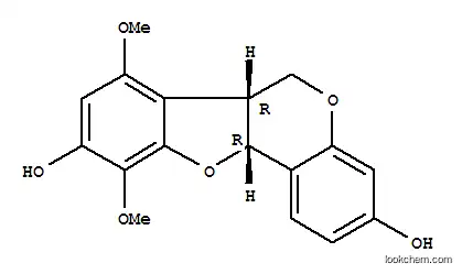 Molecular Structure of 22356-04-3 ((6aR)-6aα,11aα-Dihydro-7,10-dimethoxy-6H-benzofuro[3,2-c][1]benzopyran-3,9-diol)