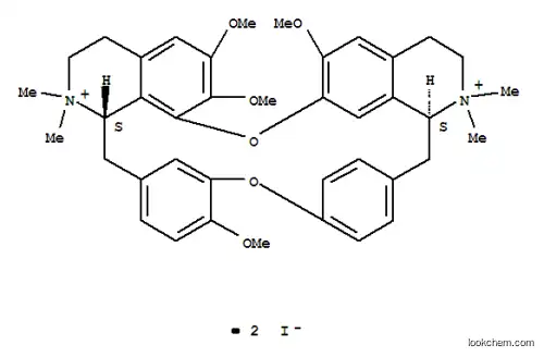 Molecular Structure of 22445-73-4 (16H-1,24:6,9-Dietheno-11,15-metheno-2H-pyrido[2',3':17,18][1,11]dioxacycloeicosino[2,3,4-ij]isoquinolinium,3,4,4a,5,16a,17,18,19-octahydro-12,21,22,26-tetramethoxy-4,4,17,17-tetramethyl-,diiodide, (4aS,16aS)- (9CI))