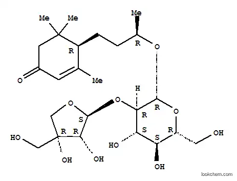 2-Cyclohexen-1-one,4-[(3R)-3-[(2-O-D-apio-b-D-furanosyl-b-D-glucopyranosyl)oxy]butyl]-3,5,5-trimethyl-, (4R)- (9CI)