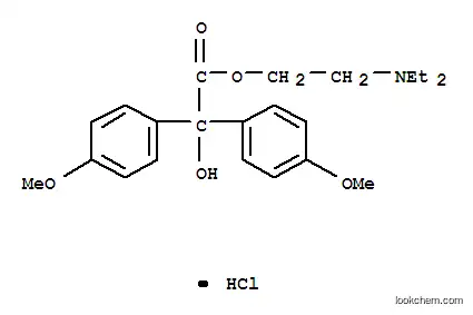 Molecular Structure of 2276-89-3 (2-(diethylamino)ethyl hydroxy[bis(4-methoxyphenyl)]acetate)