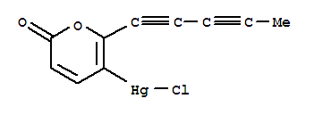 Mercury,chloro[2-oxo-6-(1,3-pentadiynyl)-2H-pyran-5-yl]- (8CI) cas  23060-81-3