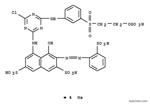 2,7-Naphthalenedisulfonicacid,5-[[4-chloro-6-[[3-[[2-(sulfooxy)ethyl]sulfonyl]phenyl]amino]-1,3,5-triazin-2-yl]amino]-4-hydroxy-3-[2-(2-sulfophenyl)diazenyl]-,sodium salt (1:4)