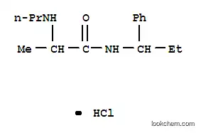 Molecular Structure of 23459-34-9 (N-(1-phenylpropyl)-N~2~-propylalaninamide hydrochloride (1:1))