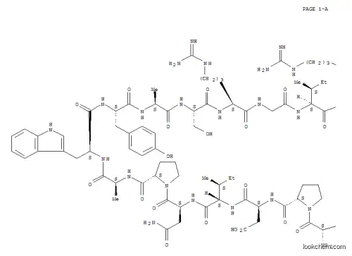 Molecular Structure of 235433-36-0 (H-SER-ARG-THR-HIS-ARG-HIS-SER-MET-GLU-ILE-ARG-THR-PRO-ASP-ILE-ASN-PRO-ALA-TRP-TYR-ALA-SER-ARG-GLY-ILE-ARG-PRO-VAL-GLY-ARG-PHE-NH2)