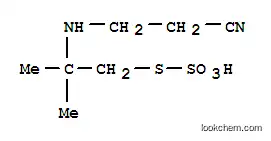 Molecular Structure of 23545-62-2 (Thiosulfuric acid S-[2-[(2-cyanoethyl)amino]-2-methylpropyl] ester)