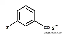 Molecular Structure of 2365-28-8 (Benzoic acid,3-fluoro-, ion(1-))