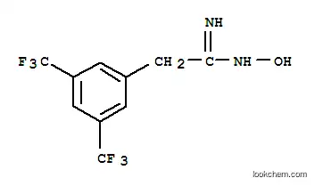 Molecular Structure of 244022-74-0 (2-[3,5-bis(trifluoromethyl)phenyl]-N'-hydroxyethanimidamide)
