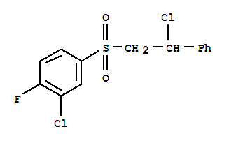 Benzene,2-chloro-4-[(2-chloro-2-phenylethyl)sulfonyl]-1-fluoro-