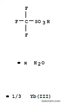 Molecular Structure of 252976-51-5 (Methanesulfonic acid,1,1,1-trifluoro-, ytterbium(3+) salt, hydrate (3:1:?))